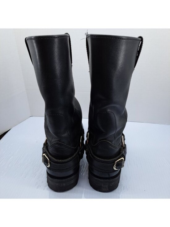 Harley Davidson Mens 8.5D Riding Boots Embroidered Eagle Harness Buckle & O-Ring main image 9